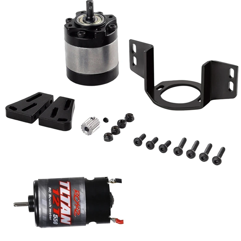 550 Brushed Motor Waterproof 12T With 1: 5 Reduction Gearbox For 1/14 Trailer 1/10 RC Car Crawler Axial SCX10 TRX4 Replacement 
550 Brushed Motor Waterproof 12T With 1: 5 Reduction Gearbox For 1/14 Trailer 1/10 RC Car Crawler Axial SCX10 TRX4 Replacement