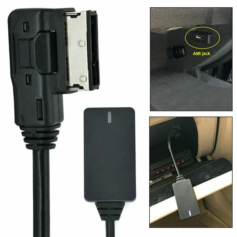 

USB AUX Bluetooth-адаптер, кабель для транспортного средства, 1 шт., Разъем для мобильных устройств, пластиковый музыкальный интерфейс для A5, A6, A8, Q7