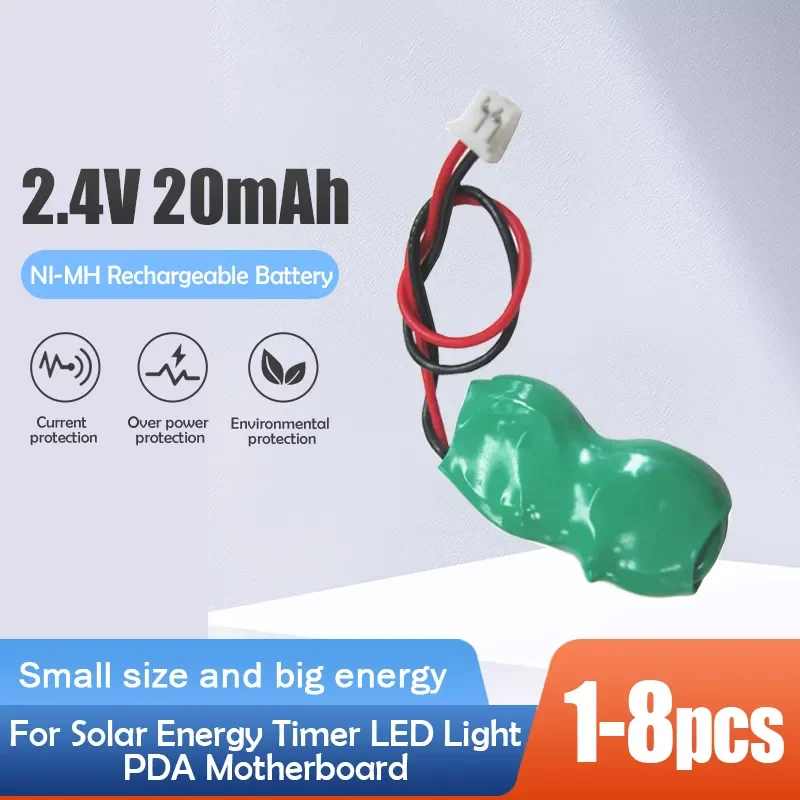 2.4V 20mAh Ni-MH NIMH Rechargeable Battery With line BIOS CMOS For Memory Power Laptop Computer Button Cell 2/V15H 2/V30H 2/V20H
2.4V 20mAh Ni-MH NIMH Rechargeable Battery With line BIOS CMOS For Memory Power Laptop Computer Button Cell 2/V15H 2/V30H 2/V20H