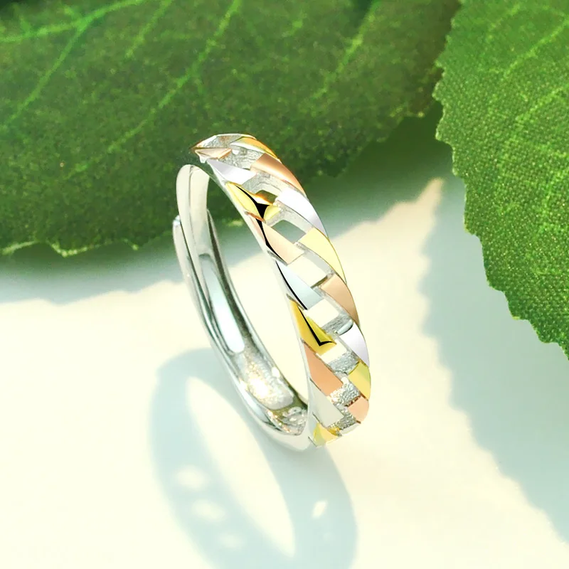 925 Sterling Silver Plating Color Gold Ring Women's Simple and Light Luxury Color Silver Ring Temperament 2022 New Silver Jewelr
925 Sterling Silver Plating Color Gold Ring Women's Simple and Light Luxury Color Silver Ring Temperament 2022 New Silver Jewelr