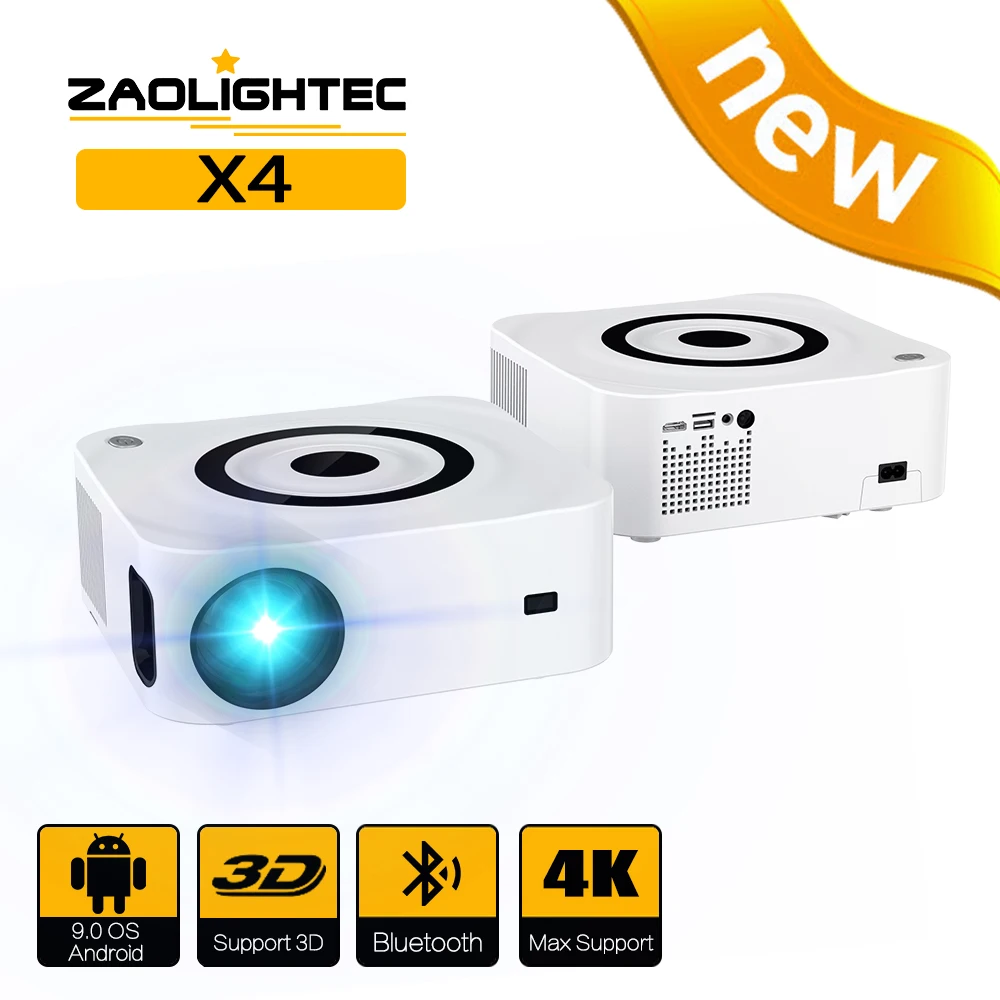 ZAOLITHTEC X4 Video Proyector with WiFi Bluetooth Portable Projector Full HD 1080P Supported 4K LED Home Outdoor Projector
ZAOLITHTEC X4 Video Proyector with WiFi Bluetooth Portable Projector Full HD 1080P Supported 4K LED Home Outdoor Projector