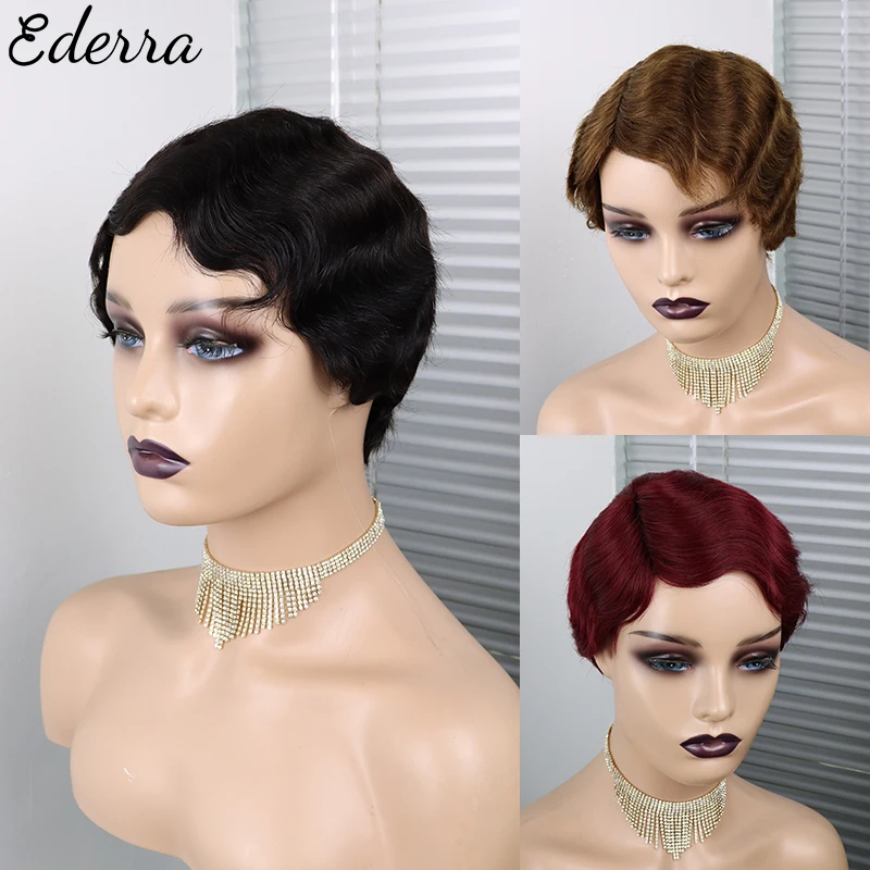 Short Wigs Human Hair For Black Women Machine Made Wig Brazilian Finger Wave Wig Short Pixie Cut Wig Natural Color Glueless 150%
Short Wigs Human Hair For Black Women Machine Made Wig Brazilian Finger Wave Wig Short Pixie Cut Wig Natural Color Glueless 150%