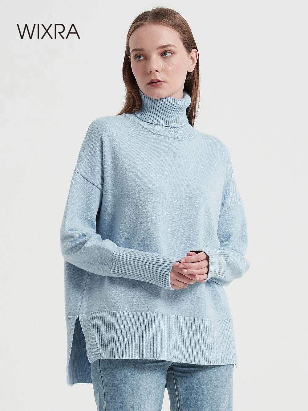 Wixra Women Turtleneck Sweater Long Sleeve Autumn Winter Spring High-Collar Pullover Femme Solid Loose Jumper Knitting Clothes
Wixra Women Turtleneck Sweater Long Sleeve Autumn Winter Spring High-Collar Pullover Femme Solid Loose Jumper Knitting Clothes