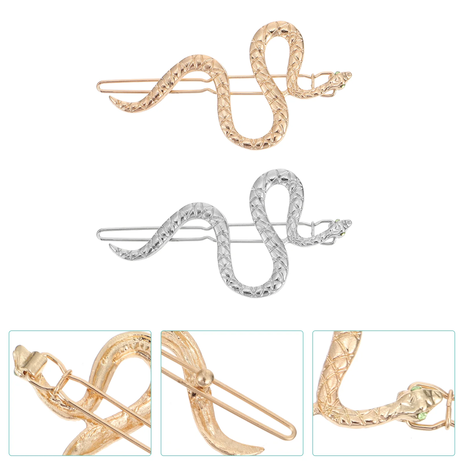 4 Pcs Metal Hair Clips Snake Hairpin Trinket Decorations Girl Halloween Alloy Pattern Barrettes Miss
4 Pcs Metal Hair Clips Snake Hairpin Trinket Decorations Girl Halloween Alloy Pattern Barrettes Miss