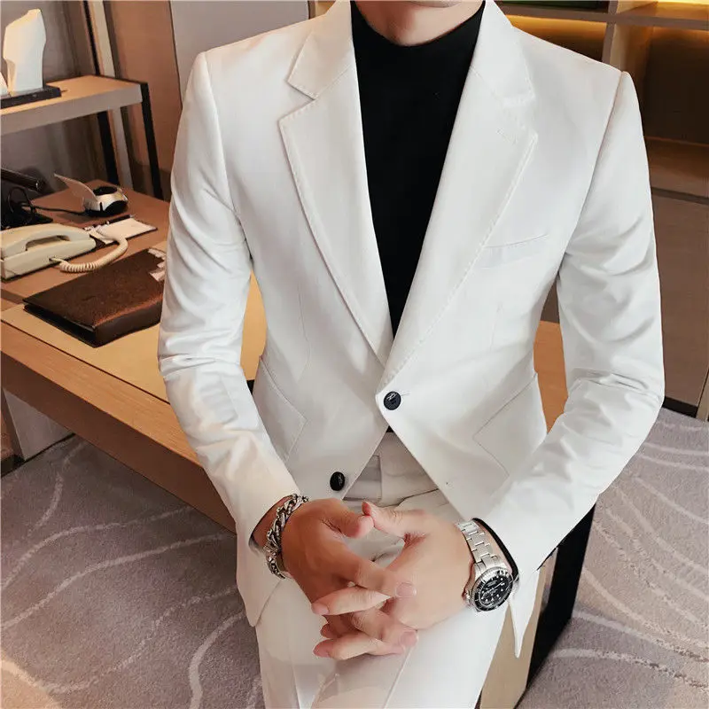 2022 New Arrival Men Spring Two Pieces Classic Blazers Suit Sets Male Solid Color Business Casual Wedding Party Clothing H243
2022 New Arrival Men Spring Two Pieces Classic Blazers Suit Sets Male Solid Color Business Casual Wedding Party Clothing H243