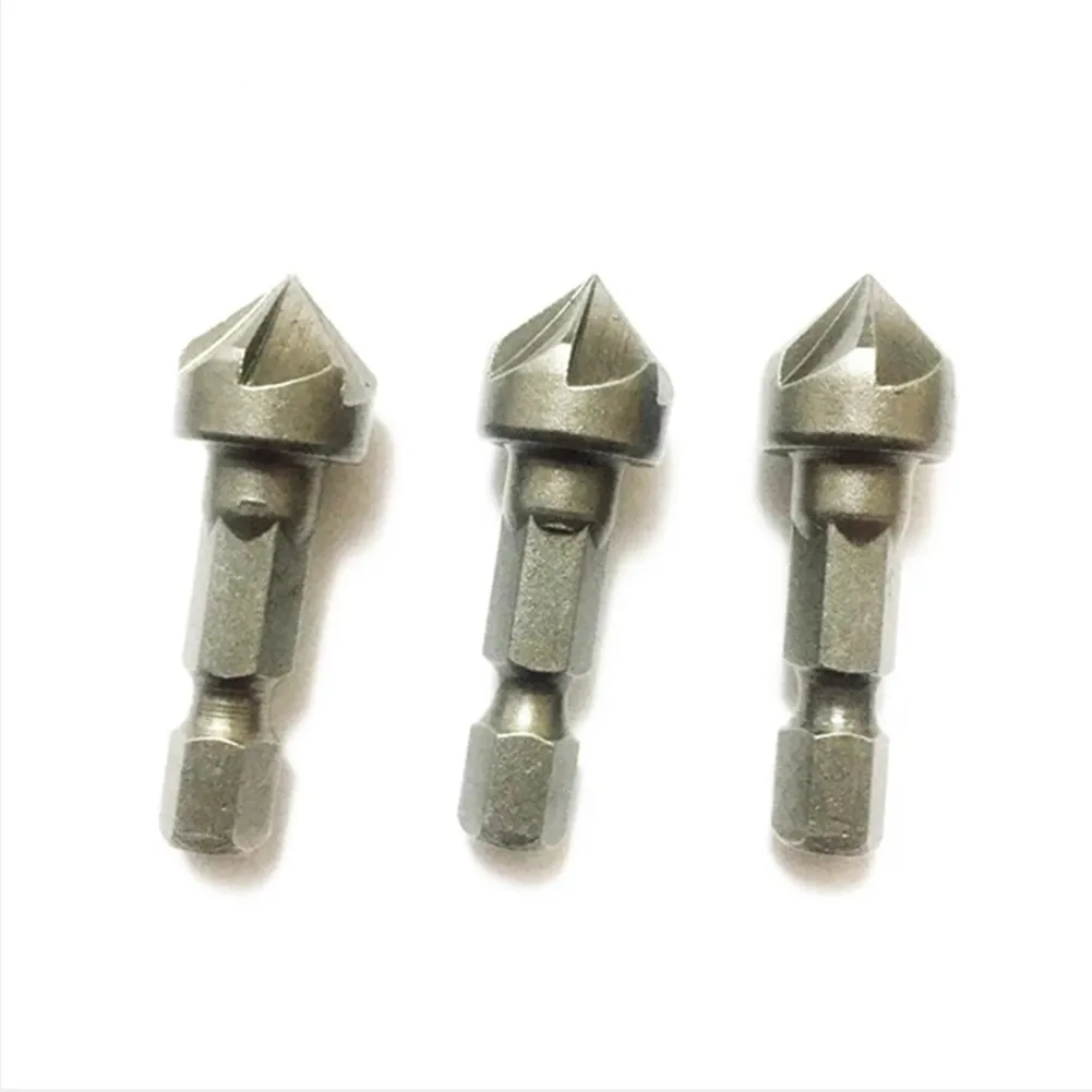 3 Packs Hexagonal Shank 6 Flute Chamfering Tool Carbon Steel Sandblasting Chamfering Cutter Woodworking Hole Opener Countersink
3 Packs Hexagonal Shank 6 Flute Chamfering Tool Carbon Steel Sandblasting Chamfering Cutter Woodworking Hole Opener Countersink