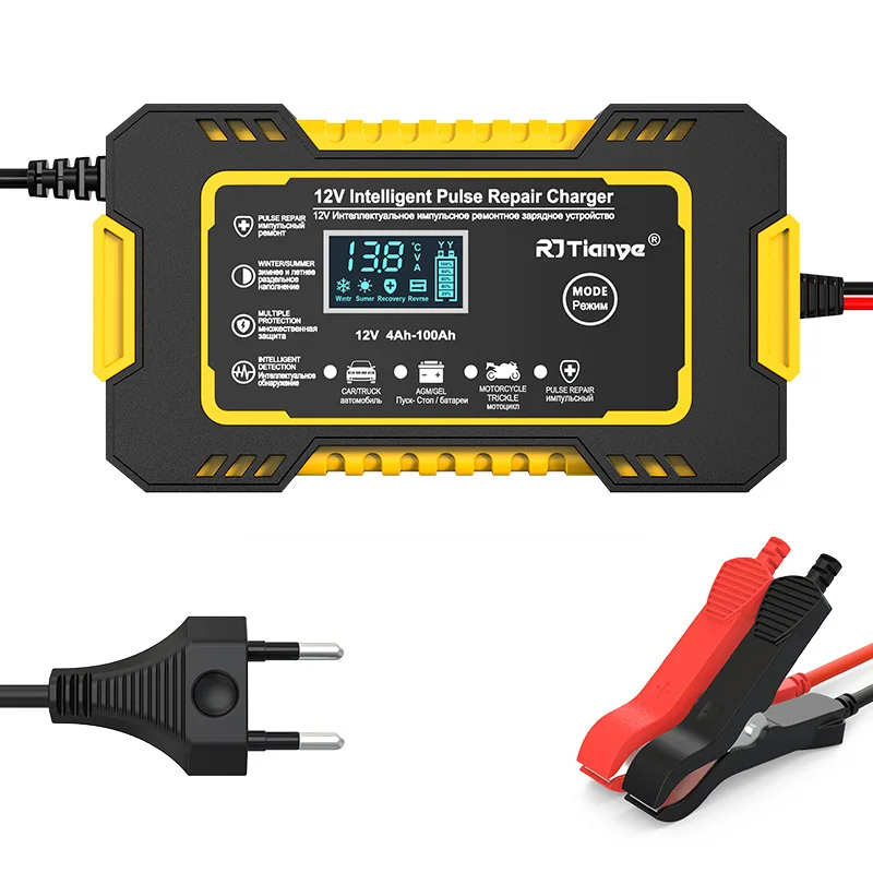 2023 NEW Full Automatic Car Battery Charger 12V Digital Display Battery Charger Power Puls Repair Chargers Wet Dry Lead Acid
2023 NEW Full Automatic Car Battery Charger 12V Digital Display Battery Charger Power Puls Repair Chargers Wet Dry Lead Acid
