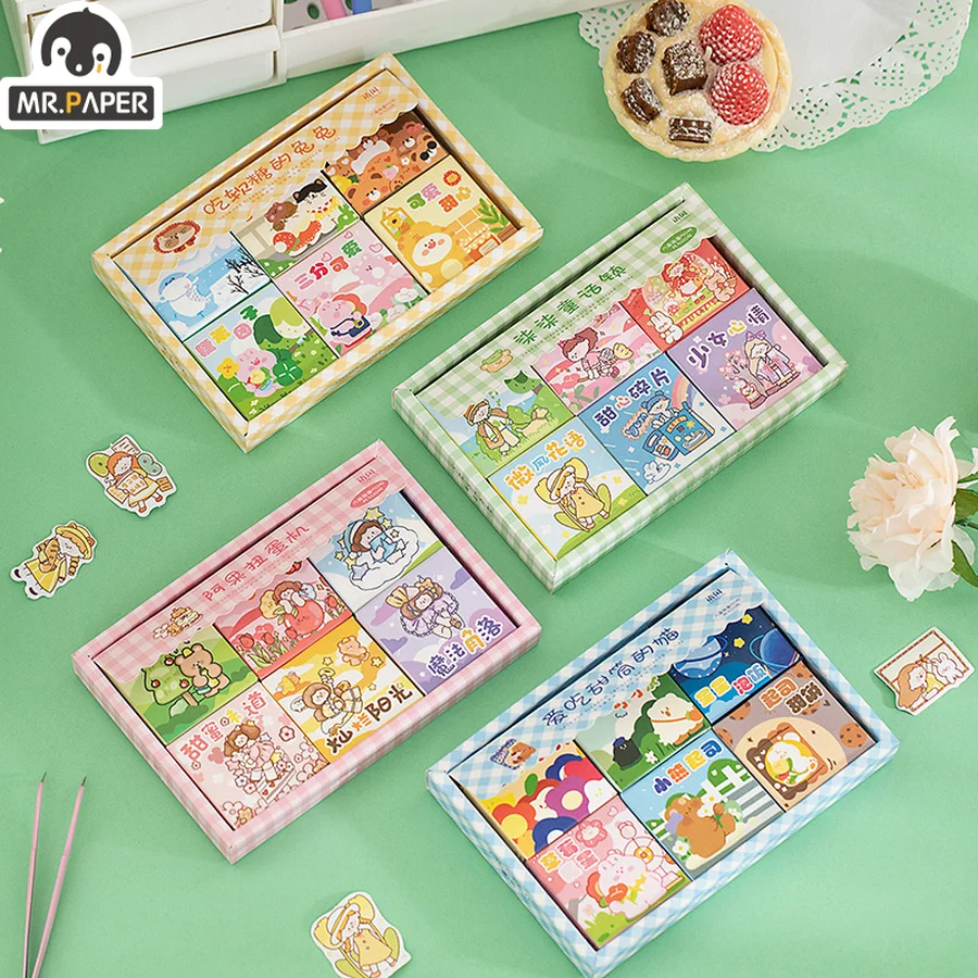 Mr.paper 4 Styles 300Pcs/Box Cute Girly Boxed Stickers Kawaii Cartoon Animal Handbook Material Decorative Stationery Stickers
Mr.paper 4 Styles 300Pcs/Box Cute Girly Boxed Stickers Kawaii Cartoon Animal Handbook Material Decorative Stationery Stickers