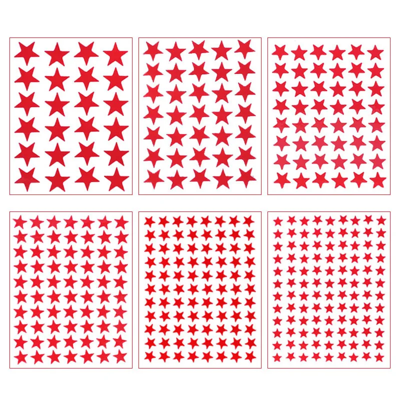 10sheets/bag Red Star Sticker Stamping Five Pointed Star Sticker Children's Reward Sticker Teacher Praise Label
10sheets/bag Red Star Sticker Stamping Five Pointed Star Sticker Children's Reward Sticker Teacher Praise Label