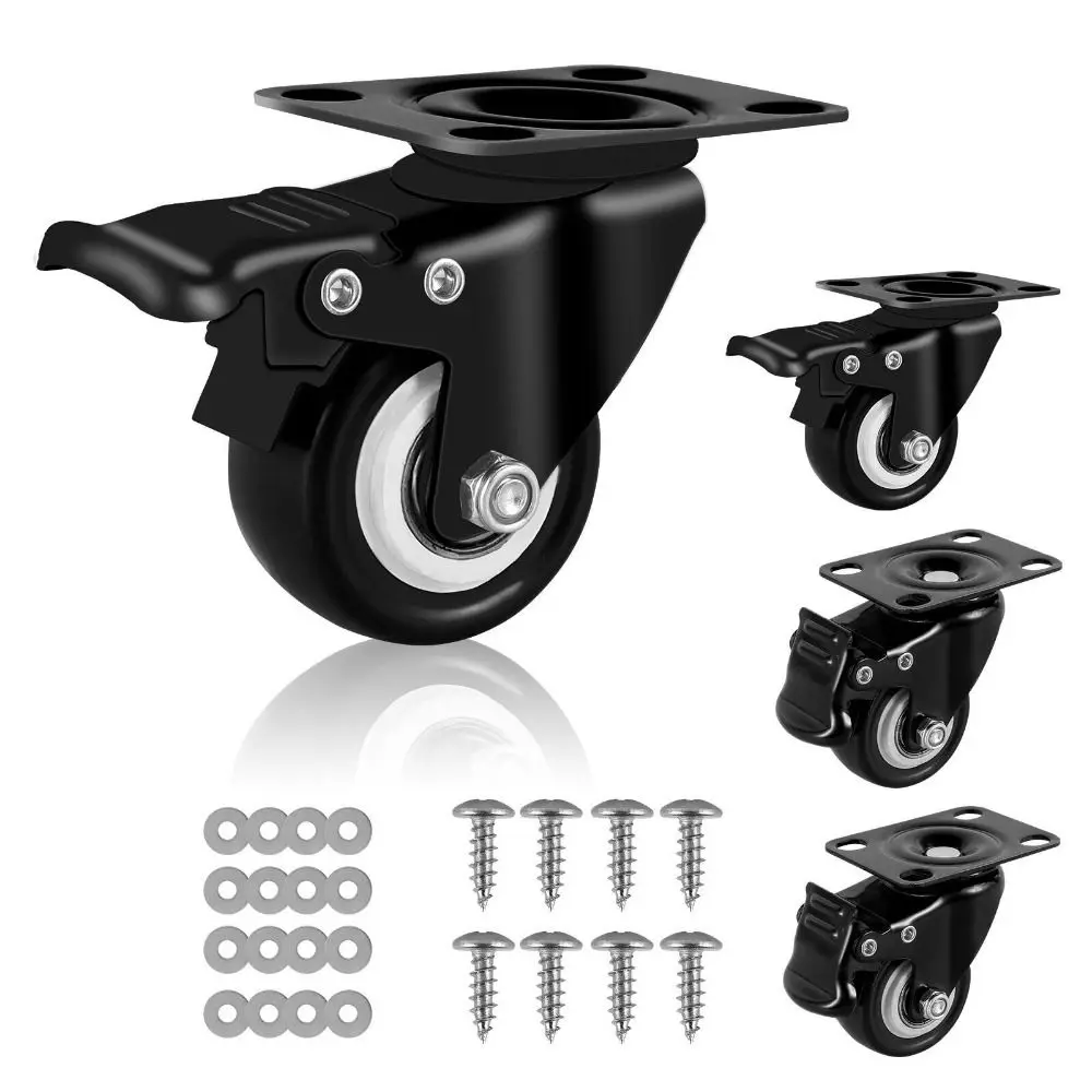 4 Pack 2 Inch Metal Swivel Castor Wheel Double Bearing Furniture Caster Universal Luggage Wheels for Office Chair Cart Shopping
4 Pack 2 Inch Metal Swivel Castor Wheel Double Bearing Furniture Caster Universal Luggage Wheels for Office Chair Cart Shopping