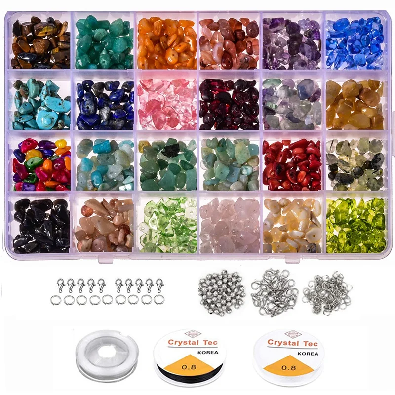 Crystals Jewelry Making Supplies Kit,Crystal Chips And Gemstones Beads For Jewelry Making, For DIY Bracelet Necklace
Crystals Jewelry Making Supplies Kit,Crystal Chips And Gemstones Beads For Jewelry Making, For DIY Bracelet Necklace
