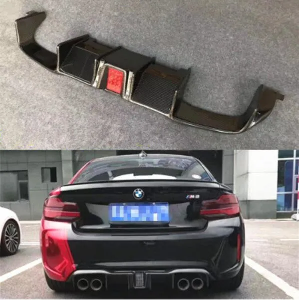 Real Carbon Fiber Car Rear Bumper Lip Spoiler Diffuser Cover For BMW F87 M2 2015 2016 2017 2018 2019 (With Lamp)
Real Carbon Fiber Car Rear Bumper Lip Spoiler Diffuser Cover For BMW F87 M2 2015 2016 2017 2018 2019 (With Lamp)
