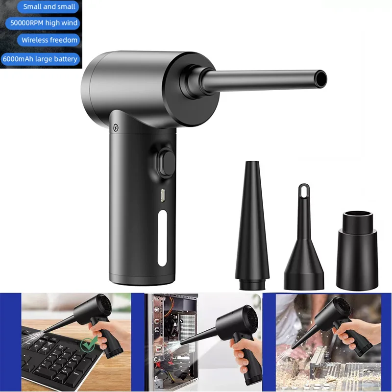 6000mAh Wireless Air Duster Compressed Air Blower Gun 50000RPM Electric Air Duster For Computer Keyboard Camera Cleaning
6000mAh Wireless Air Duster Compressed Air Blower Gun 50000RPM Electric Air Duster For Computer Keyboard Camera Cleaning