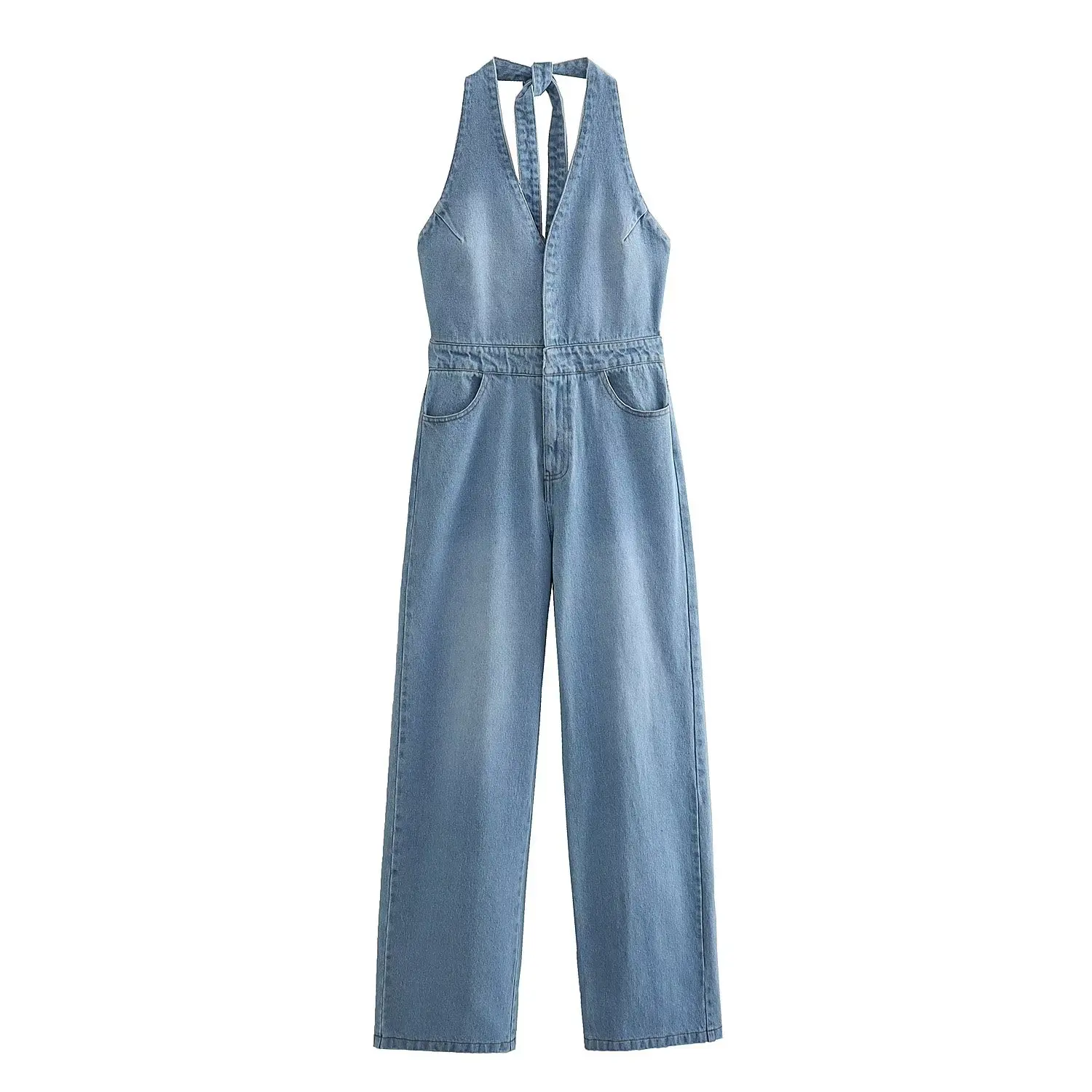 Women 2023 New Fashion summer Denim Collar Jumpsuit Vintage Backless Shoulder Pocket Casual Chic Female Playsuits Mujer
Women 2023 New Fashion summer Denim Collar Jumpsuit Vintage Backless Shoulder Pocket Casual Chic Female Playsuits Mujer