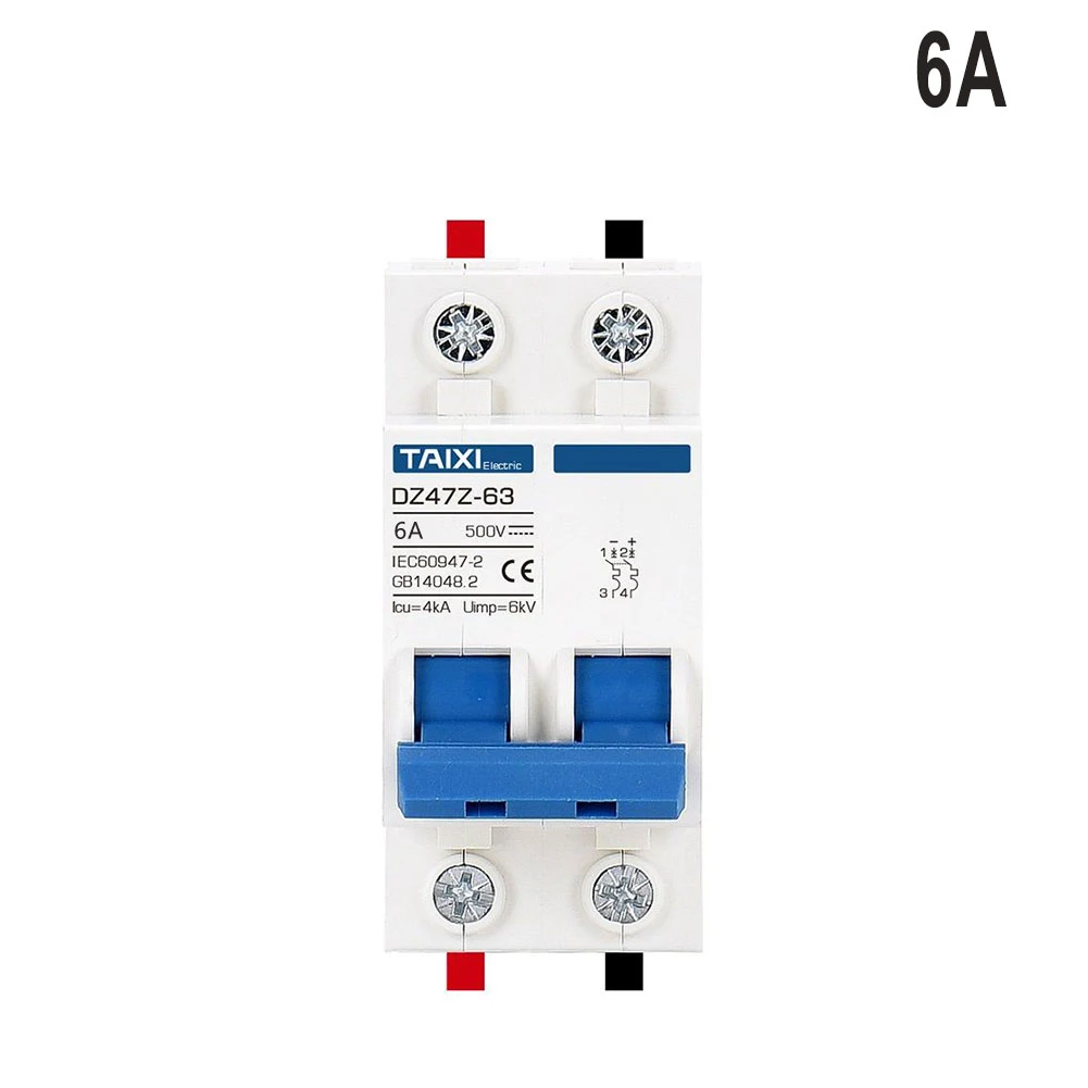 Solar Breaker Circuit Breaker Type C 1PC 1~125A Accessories Air Switch DC 500V MCB Replacement Indoors&Outdoors
Solar Breaker Circuit Breaker Type C 1PC 1~125A Accessories Air Switch DC 500V MCB Replacement Indoors&Outdoors
