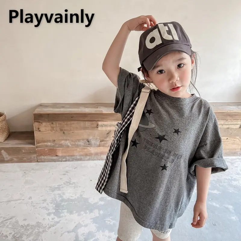 Summer Clothes for Baby Girl Boy T-shirt Khaki Grey Round Neck Cotton Short Sleeves T-shirt Child Clothing E122267
Summer Clothes for Baby Girl Boy T-shirt Khaki Grey Round Neck Cotton Short Sleeves T-shirt Child Clothing E122267