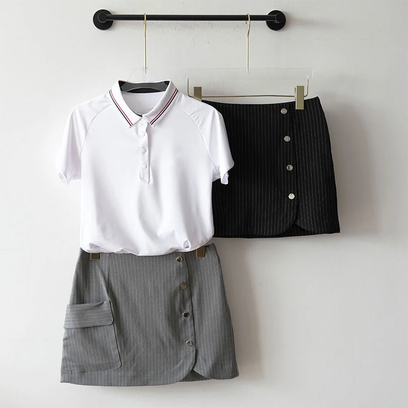 2022 Spring and Summer New Golf Skirt Women's Age-reducing Tulip Hip Skirt Button Striped Hakama
2022 Spring and Summer New Golf Skirt Women's Age-reducing Tulip Hip Skirt Button Striped Hakama