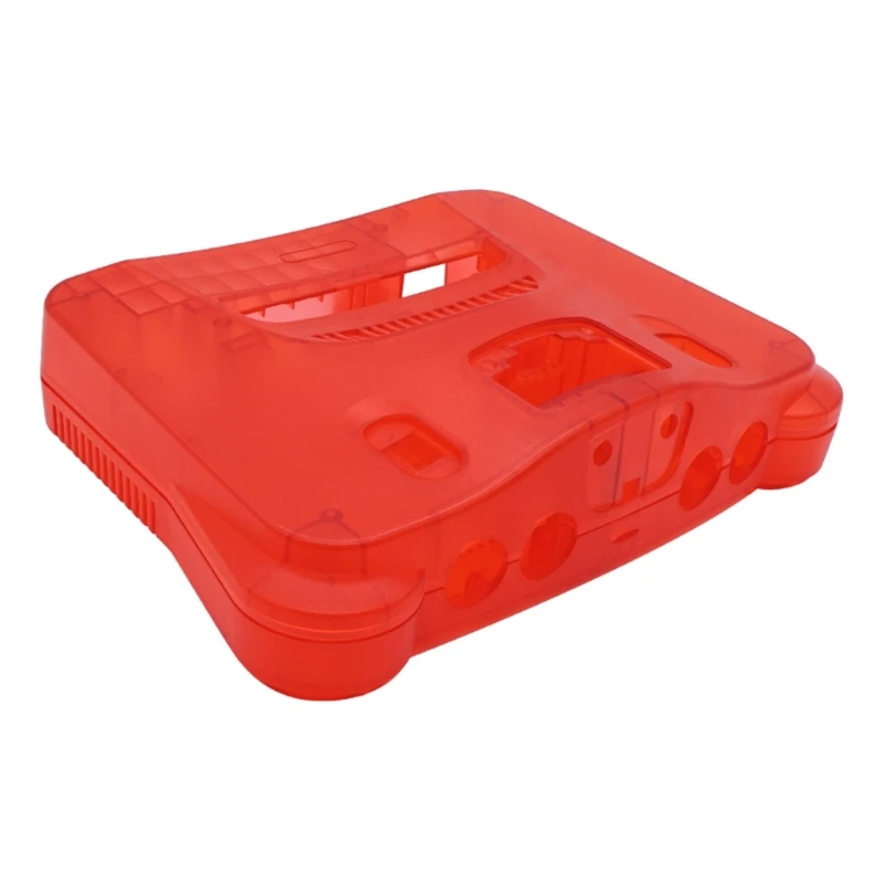 

H8WA Video Game Console Housing Cover Replacement for N64 Translucent with Buttons Screwdrivers Gaming Accessories