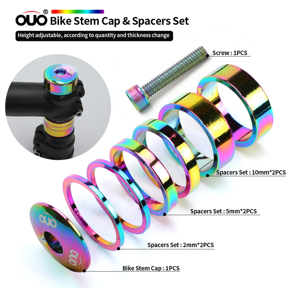 MTB Bicycle Stem Top Cap Headset Spacers Kit Aluminum Fork Ring Spacer 28.6mm 2mm 5mm 10mm Bike Headset Cover Cycling Accessory
MTB Bicycle Stem Top Cap Headset Spacers Kit Aluminum Fork Ring Spacer 28.6mm 2mm 5mm 10mm Bike Headset Cover Cycling Accessory