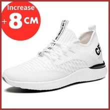 New 2022 Sneakers Man Elevator Shoes Height Increase Shoes for Men Insoles 8CM Sports Heightening Shoes Tall Shoes