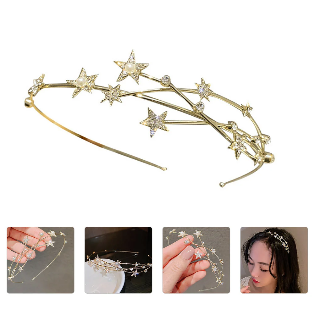 Crystal Star Headband Headband with Faux Pearl Fashion Pearl Hairbands Rhinestone Hair Bands Wedding Headband
Crystal Star Headband Headband with Faux Pearl Fashion Pearl Hairbands Rhinestone Hair Bands Wedding Headband