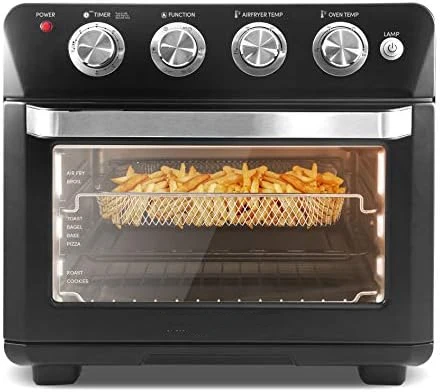 

All Steel Exterior, 26.5Qt. Air Fryer, 12" Pizza Extra Large Capacity Convection Countertop Oven, Temperature + Timer Contro