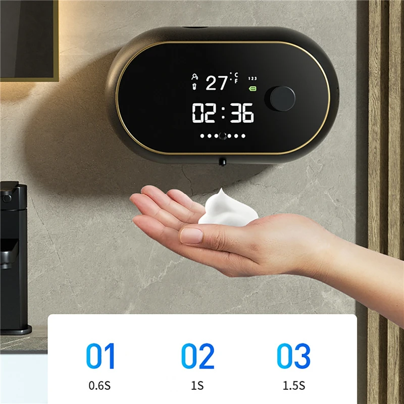 Wall Liquid Soap Dispenser Touchless Infrared Sensor LED Temperature Display Automatic Foam Machine Hand Sanitizer Machine
Wall Liquid Soap Dispenser Touchless Infrared Sensor LED Temperature Display Automatic Foam Machine Hand Sanitizer Machine