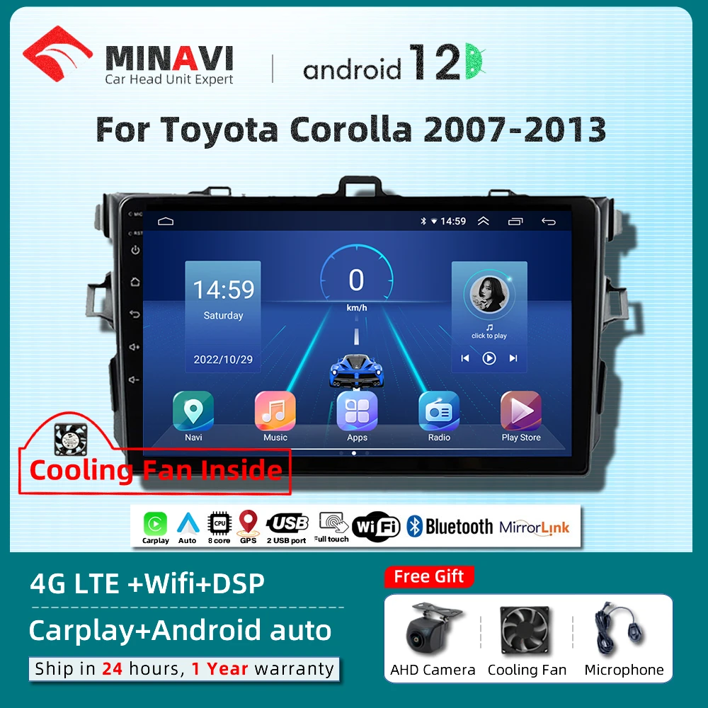 9 "Android плеер для Toyota Corolla E140/150 2007-2011/2012/2013 Carplay Автомагнитола стерео Мультимедиа GPS DVD 4G LTE
9 "Android плеер для Toyota Corolla E140/150 2007-2011/2012/2013 Carplay Автомагнитола стерео Мультимедиа GPS DVD 4G LTE
