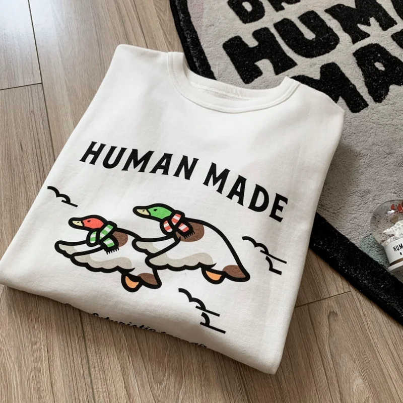 

Human Made Fashion Sweatshirts Men Top Quality DRYALLS Flying Duck 380g Heavy Weight Fleece Clothes Women Crewneck Hoodie