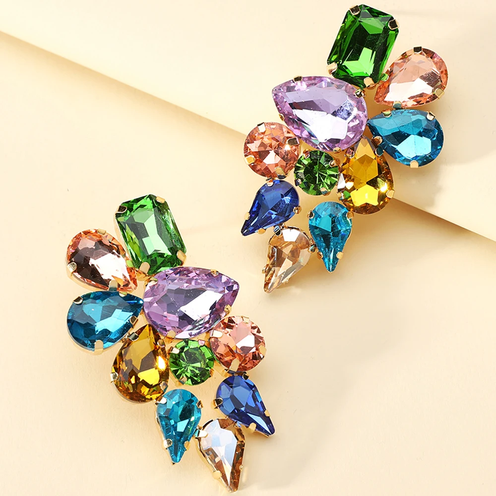 Geometric Dangle Drop Earrings For Women Fashion Metal Hollow Full Multicolored Crystal Festival Statement Jewelry Accessories
Geometric Dangle Drop Earrings For Women Fashion Metal Hollow Full Multicolored Crystal Festival Statement Jewelry Accessories