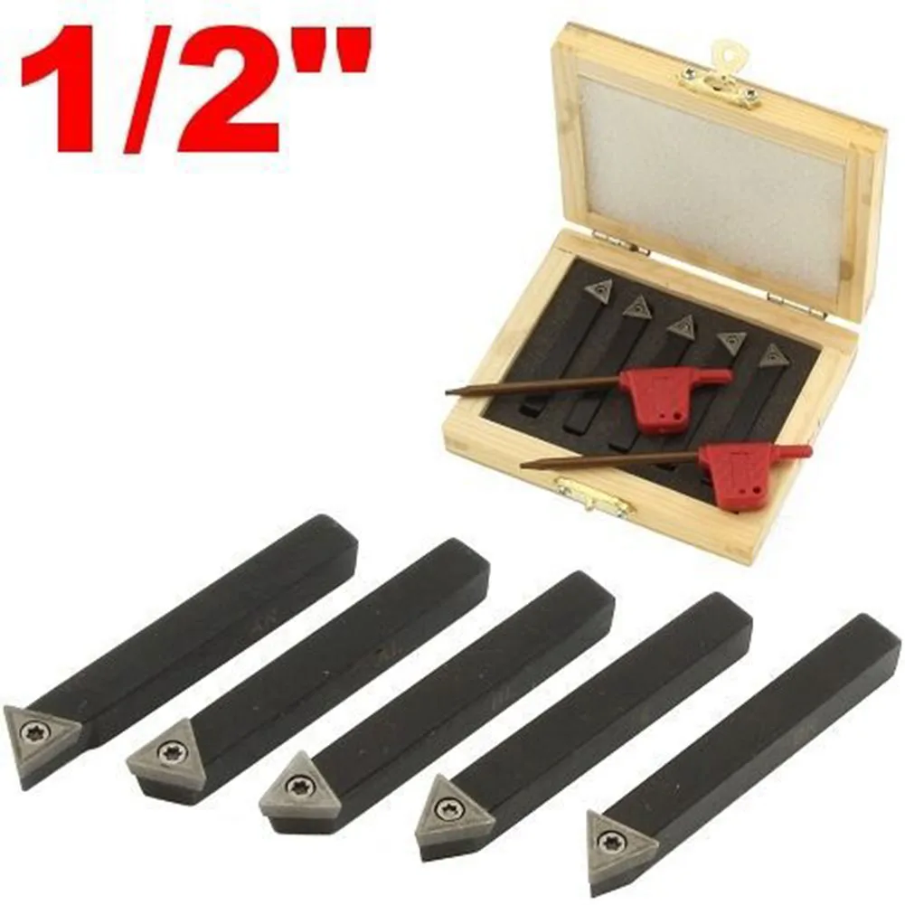 5PCS Turning Tool Holder Kit 1/2" Lathe Indexable Carbide Insert + Turning Tooling Bit Holder Set CNC Machine Tool Parts
5PCS Turning Tool Holder Kit 1/2" Lathe Indexable Carbide Insert + Turning Tooling Bit Holder Set CNC Machine Tool Parts