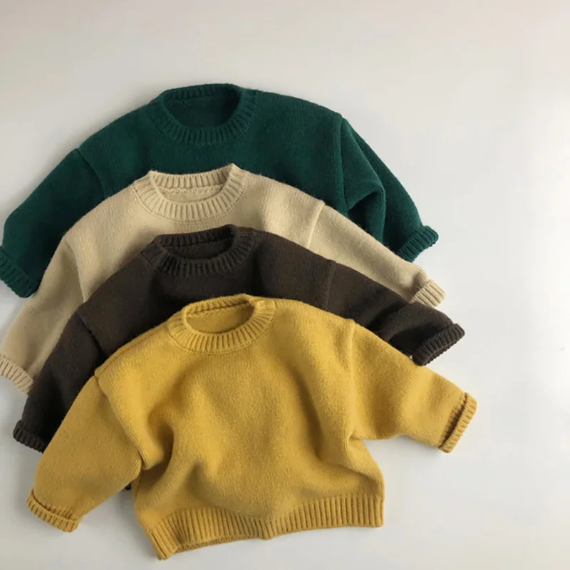 Kids Knitted Sweaters Boys Clothes Brief Girls Pullover Sweater Kids Clothes Winter Long Sleeved Baby Girl Boy Clothes 
Kids Knitted Sweaters Boys Clothes Brief Girls Pullover Sweater Kids Clothes Winter Long Sleeved Baby Girl Boy Clothes