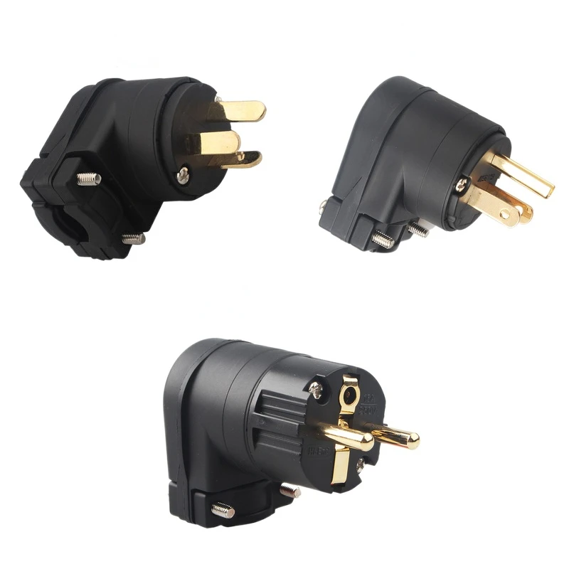 L Shaped Copper Gold-Plated EU & AU & US Power Plug IEC HiFi DIY Audio Plug Male and Female
L Shaped Copper Gold-Plated EU & AU & US Power Plug IEC HiFi DIY Audio Plug Male and Female