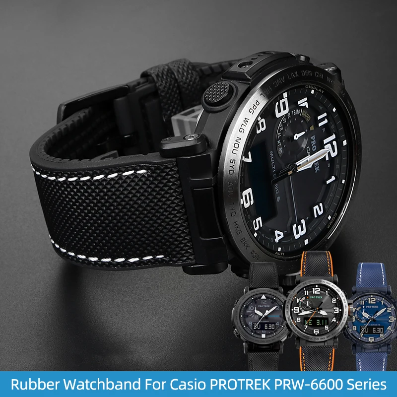 Ремешок силиконовый нейлоновый для Casio PROTREK, аксессуары для мужских часов, 24 мм
Ремешок силиконовый нейлоновый для Casio PROTREK, аксессуары для мужских часов, 24 мм