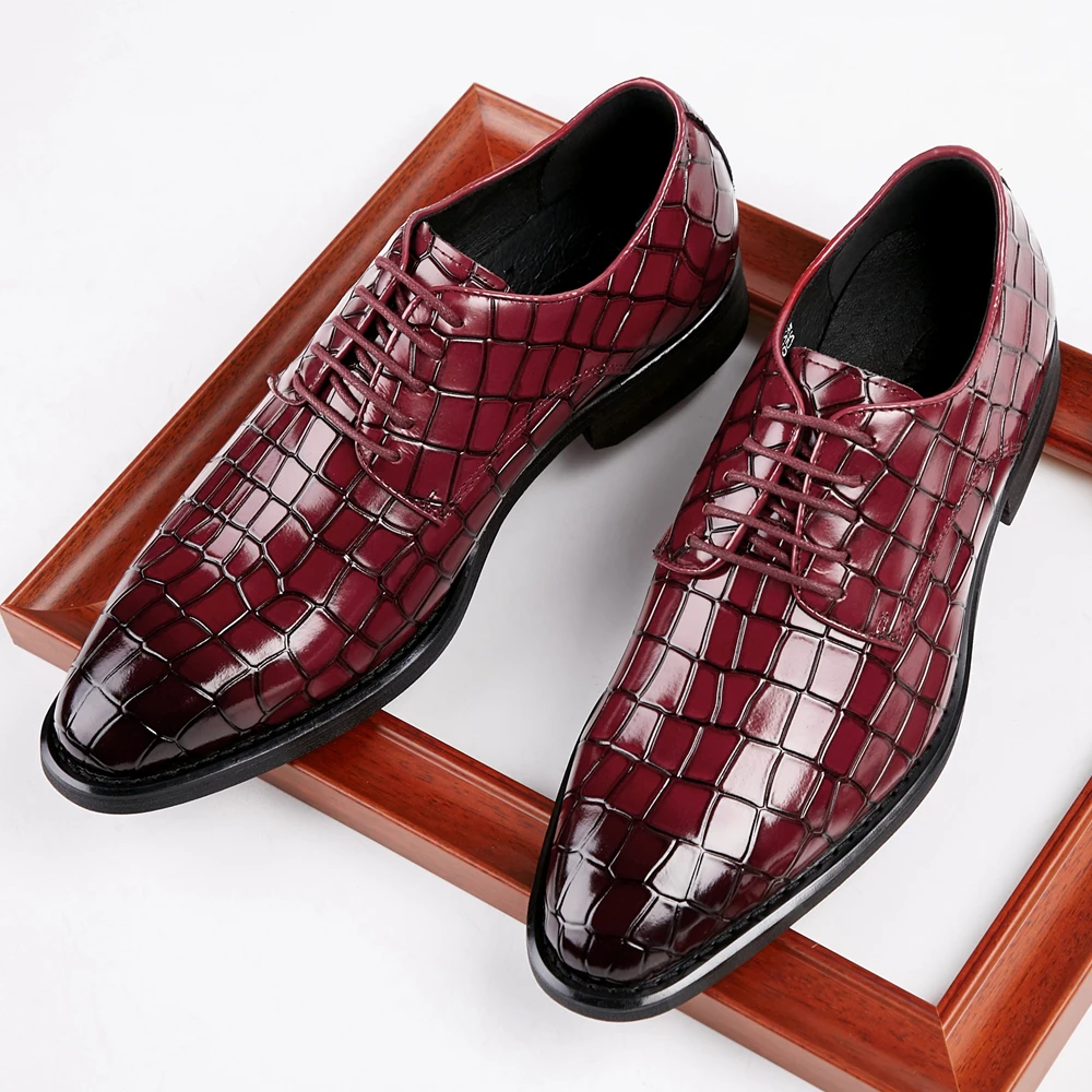 2022 New Man Formal Dress Business Genuien Leather Shoes Men's Crocodile Pattern Wedding Party Banquet Flats Oxford Shoes A022
2022 New Man Formal Dress Business Genuien Leather Shoes Men's Crocodile Pattern Wedding Party Banquet Flats Oxford Shoes A022