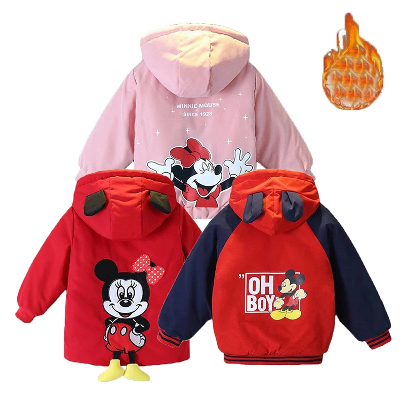 Girls Boys Disney Winter Coats Mickey Minnie Mouse Plush Warm Outerwear Kids Sports Hooded Jackets 2-7Y Children Cartoon Clothes
Girls Boys Disney Winter Coats Mickey Minnie Mouse Plush Warm Outerwear Kids Sports Hooded Jackets 2-7Y Children Cartoon Clothes