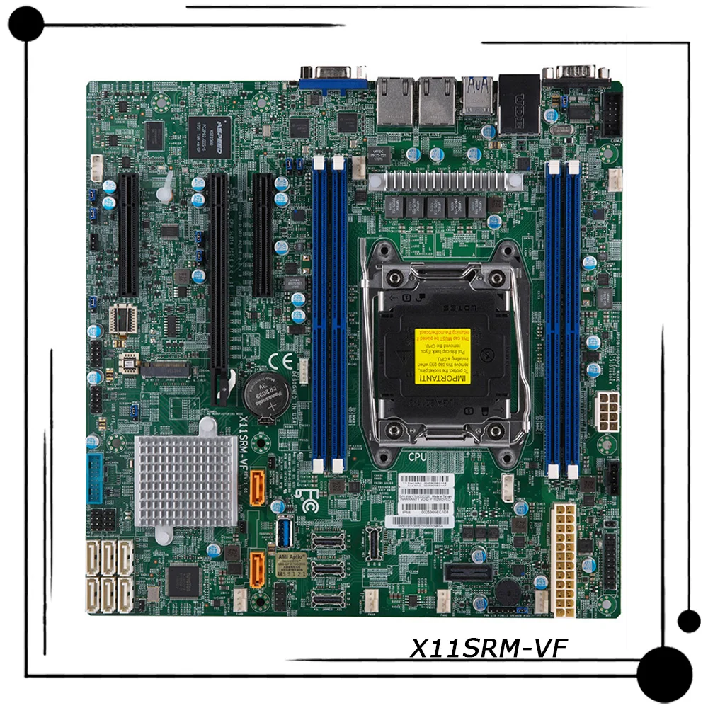 

X11SRM-VF For Supermicro Server microATX Motherboard LGA-2066 C422 Chipset DDR4 PCI-E 3.0 Support W-2100/2200 Perfect Tested