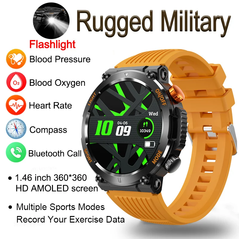 Rugged Military Smart Watch Men For Android Xiaomi Ftiness Watches IP67 Waterproof 1.46'' Compass Bluetooth Call Smartwatch 2023
Rugged Military Smart Watch Men For Android Xiaomi Ftiness Watches IP67 Waterproof 1.46'' Compass Bluetooth Call Smartwatch 2023