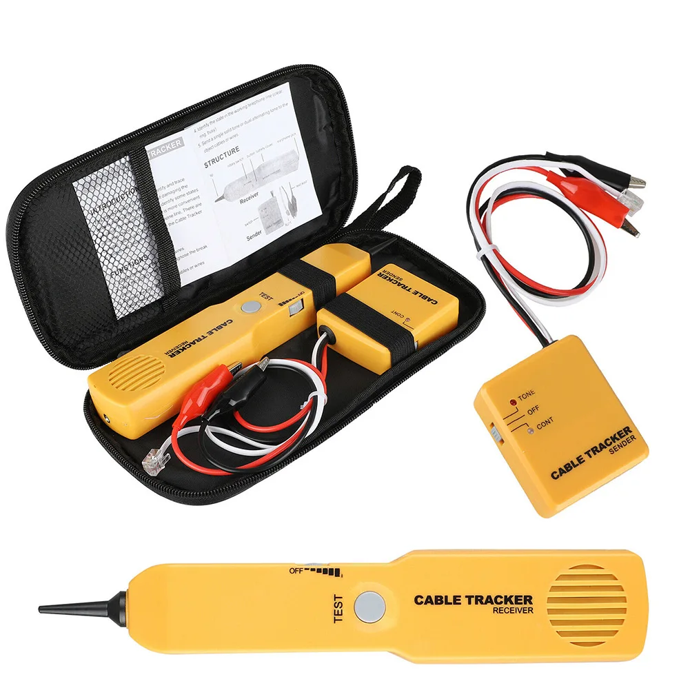 1PC Cable Tracker Transmitter Network RJ11 Line Finder Cable Tracker Tester Toner Electric Wire Tracer Pouch Networking Tools
1PC Cable Tracker Transmitter Network RJ11 Line Finder Cable Tracker Tester Toner Electric Wire Tracer Pouch Networking Tools