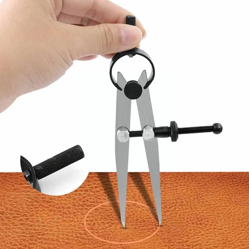 Lockable Steel Divider Wing Leather Compass Spacing Drawing 100mm Gauge Caliper Measuring Tool Adjustable Edge Holder New W Q7J6
Lockable Steel Divider Wing Leather Compass Spacing Drawing 100mm Gauge Caliper Measuring Tool Adjustable Edge Holder New W Q7J6