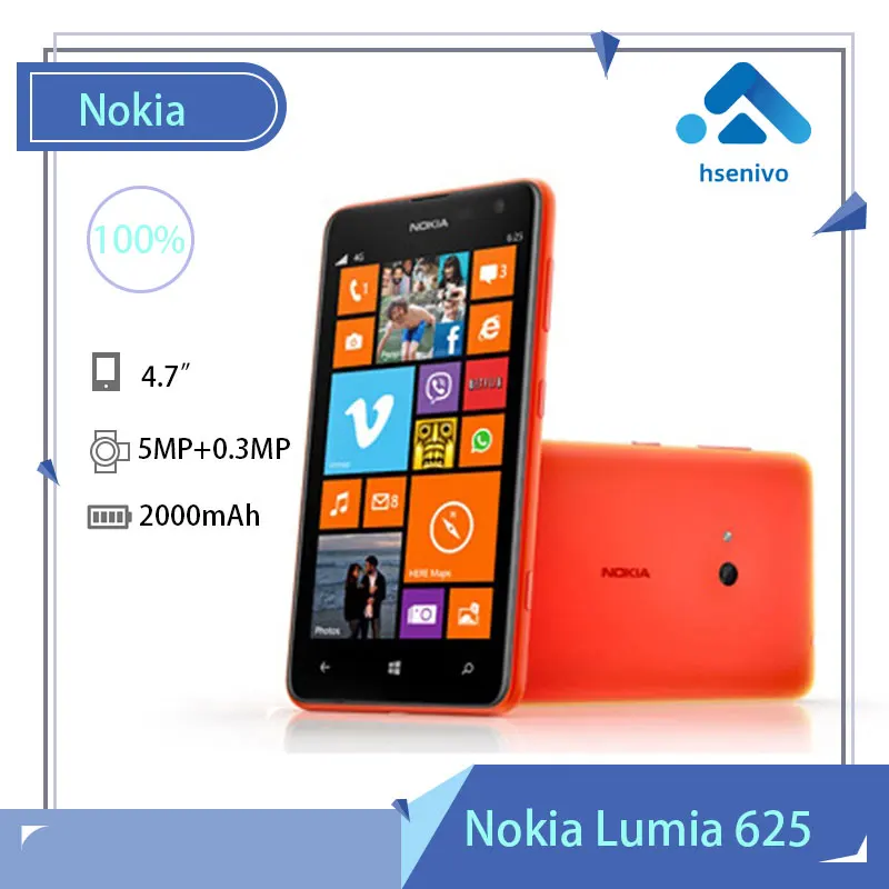 Восстановленный сотовый телефон Nokia Lumia 625, оригинальный сенсорный экран 4,7 дюйма, двухъядерный GPS, Wi-Fi, 3G и 4G, телефон Microsoft Windows, бесплатная дос...
Восстановленный сотовый телефон Nokia Lumia 625, оригинальный сенсорный экран 4,7 дюйма, двухъядерный GPS, Wi-Fi, 3G и 4G, телефон Microsoft Windows, бесплатная дос...