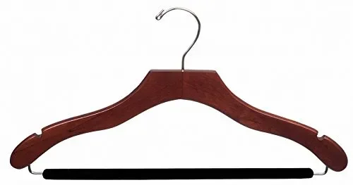 HANGER Wavy Walnut Wood Suit Hanger with Flocked Non-Slip Bar, 100 Pack
HANGER Wavy Walnut Wood Suit Hanger with Flocked Non-Slip Bar, 100 Pack