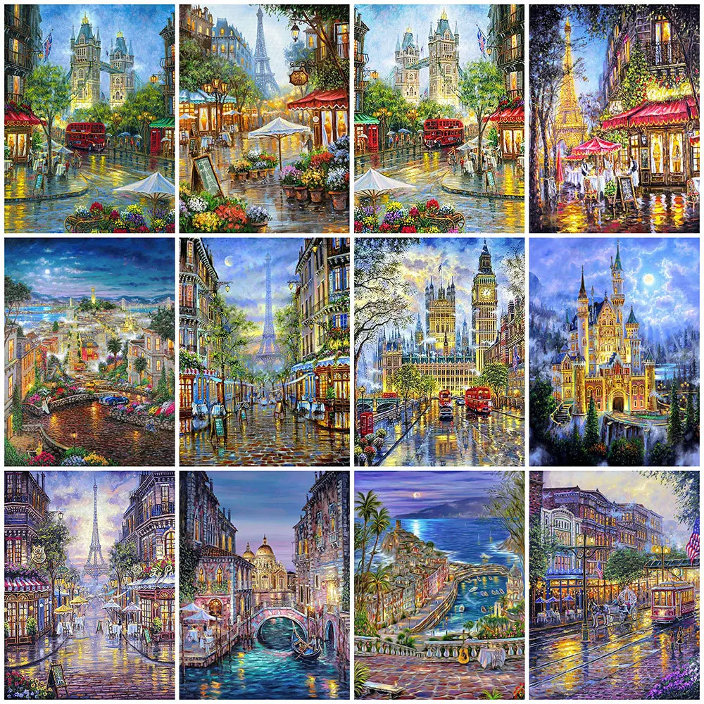 EverShine 5D Diamond Painting Street Rhinestone Picture DIY Diamond Embroidery Scenery Needlework Mosaic Effie Tower Home Decor
EverShine 5D Diamond Painting Street Rhinestone Picture DIY Diamond Embroidery Scenery Needlework Mosaic Effie Tower Home Decor