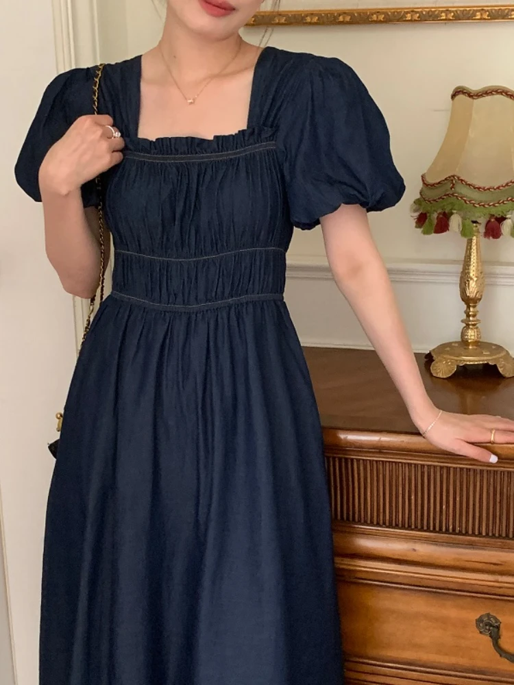FMFSSOM New Casual Spring Summer Solid Slim Short Lady Dress A Line Square Collar Pullover Puff Sleeve Mid-Calf Women Dresses
FMFSSOM New Casual Spring Summer Solid Slim Short Lady Dress A Line Square Collar Pullover Puff Sleeve Mid-Calf Women Dresses
