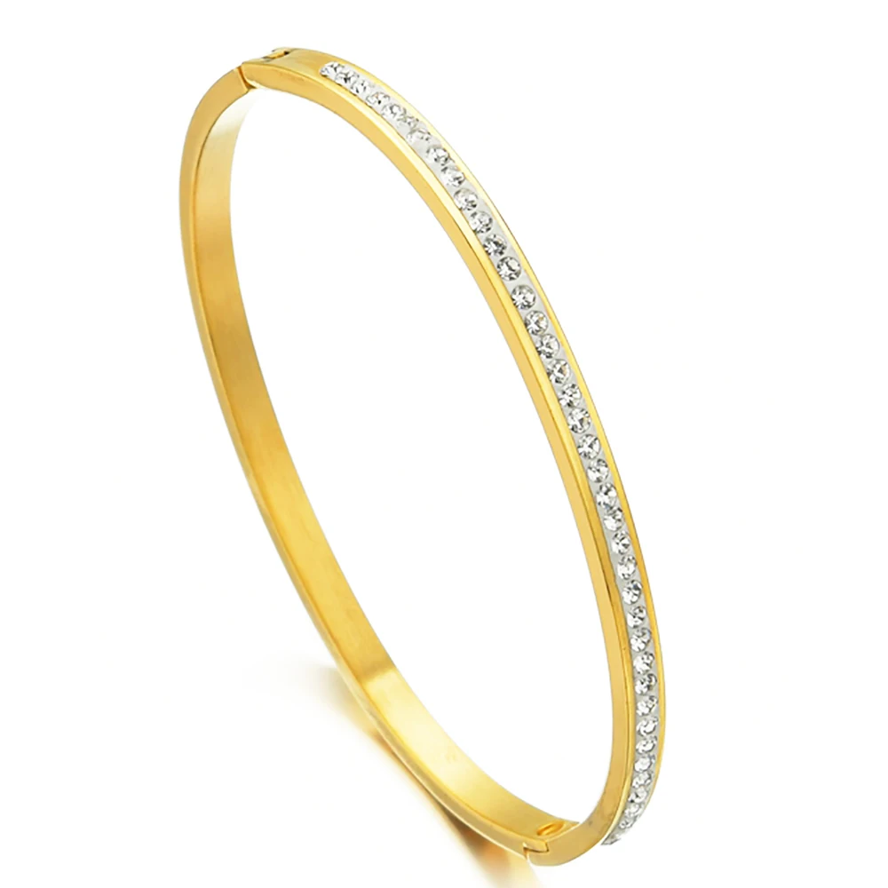 Trendy Thin Stainless Steel Crystal Cuff Bangles For Women Ladies Holiday Party Personality Bracelets Gift Classic Jewelry
Trendy Thin Stainless Steel Crystal Cuff Bangles For Women Ladies Holiday Party Personality Bracelets Gift Classic Jewelry