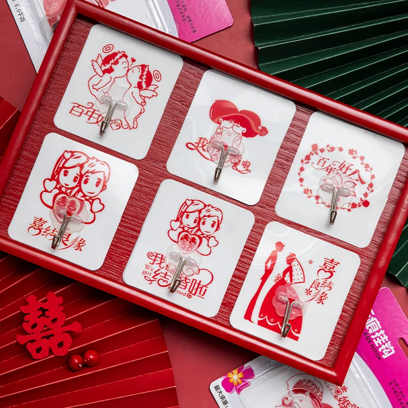 Wedding hook red plastic wedding room decoration small strong viscose wall hanging
Wedding hook red plastic wedding room decoration small strong viscose wall hanging