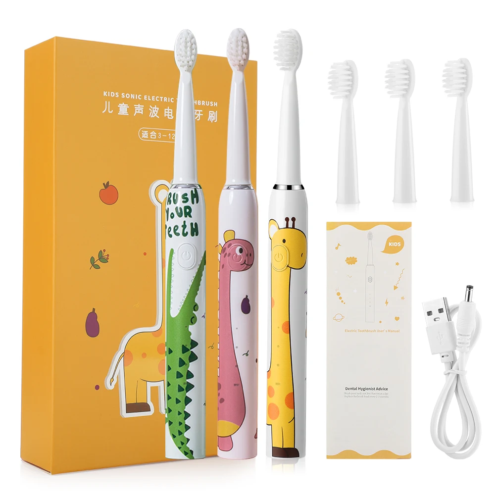 Children's Sonic Electric Toothbrush Cute Cartoon Teeth Whitening Tooth Brush Soft Bristle for Kids USB Rechargeable Waterproof
Children's Sonic Electric Toothbrush Cute Cartoon Teeth Whitening Tooth Brush Soft Bristle for Kids USB Rechargeable Waterproof
