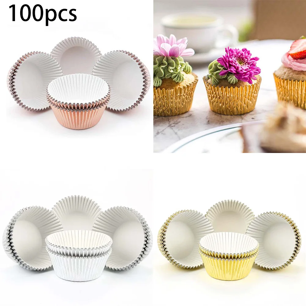 100PCS 7.5*4.8*3CM Mafen Cake Paper Cup Foil Cupcake Muffin Baking Cases Lined Paper Kitchenware For Cupcake Baking Tray
100PCS 7.5*4.8*3CM Mafen Cake Paper Cup Foil Cupcake Muffin Baking Cases Lined Paper Kitchenware For Cupcake Baking Tray