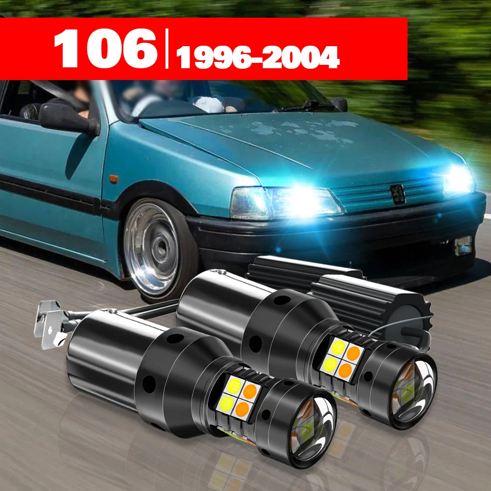 For Peugeot 106 1996-2004 Accessories 2pcs LED Dual Mode Turn Signal+Daytime Running Light DRL 1998 1999 2000 2001 2002 2003
For Peugeot 106 1996-2004 Accessories 2pcs LED Dual Mode Turn Signal+Daytime Running Light DRL 1998 1999 2000 2001 2002 2003