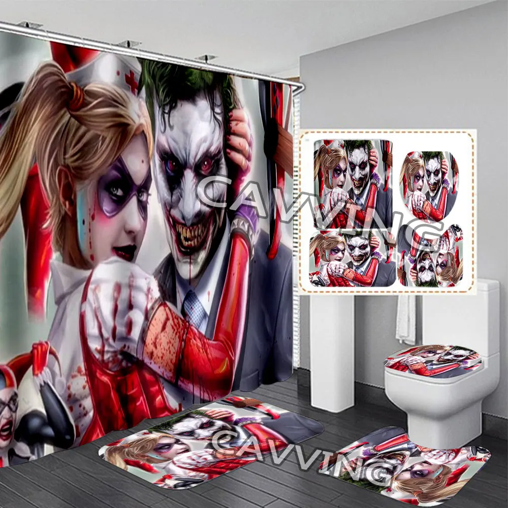 Шторы для душа JOKER 3D, водонепроницаемые занавески для ванной, нескользящий коврик для ванной, коврики для туалета, домашний декор, h03 
Шторы для душа JOKER 3D, водонепроницаемые занавески для ванной, нескользящий коврик для ванной, коврики для туалета, домашний декор, h03